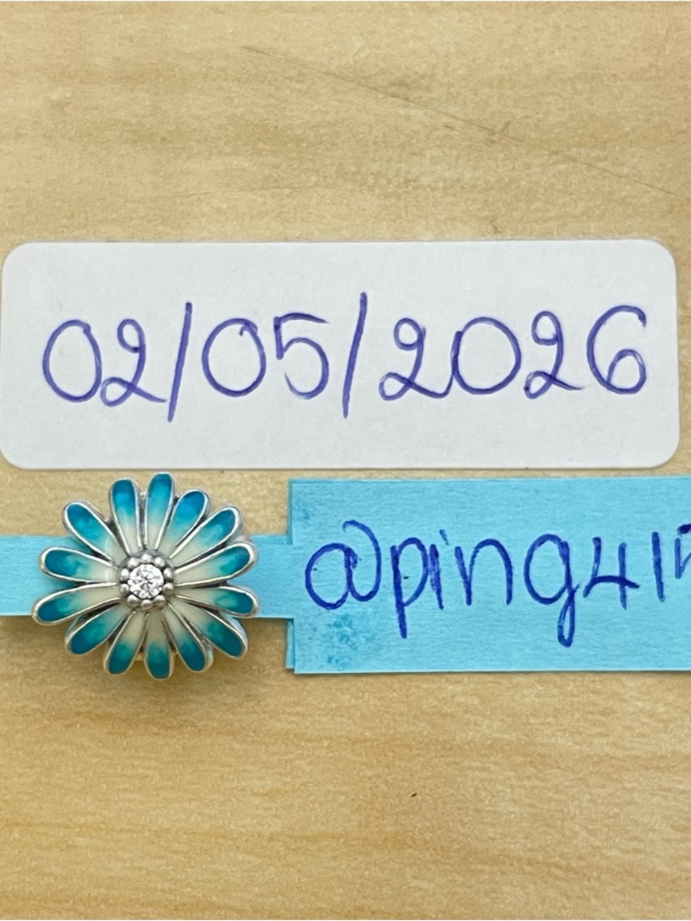 Pandora Blue Green Daisy Flower Charm - Picture 15 of 16